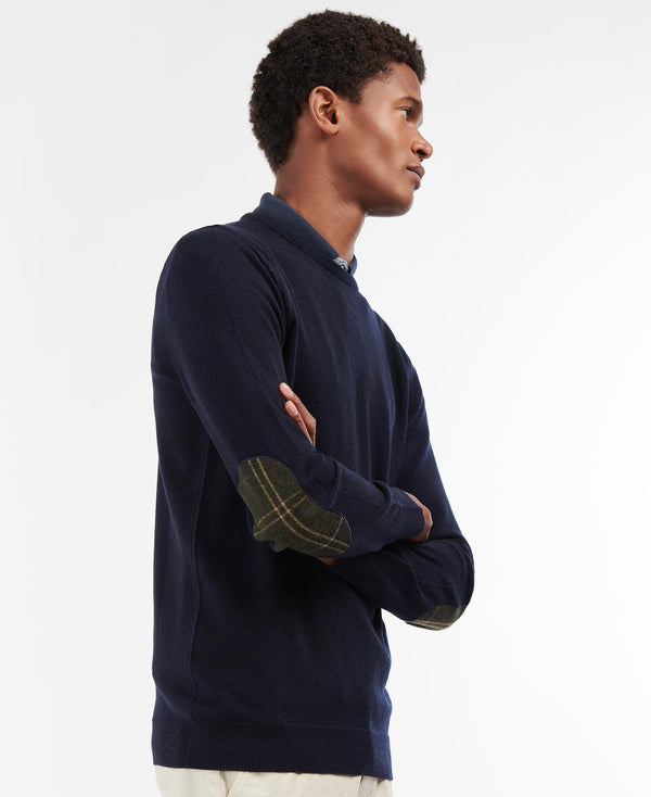 Maglione Uomo Harrow MKN0867 in lana Blu BARBOUR- Francavilla Moda